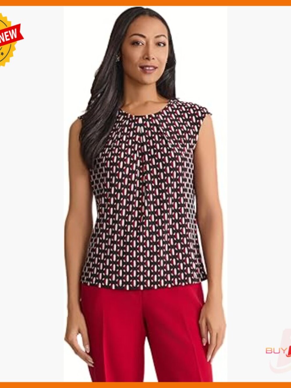 Fitted Cap Sleeve Jersey Top, Polyester Blend, Work & Casual Wear